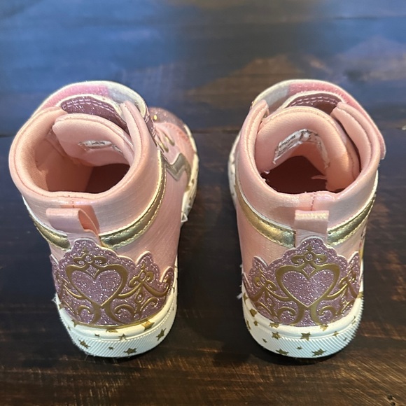 NWOT - Toddler Disney Pink Glitter Princess Sneakers - Picture 4 of 7